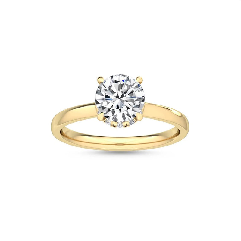 14K 1.5ct Lab Grown Diamond Round Cut Solitaire Engagement Ring