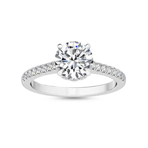 14K 1.5ct Natural Diamond Round Cut Solitaire Engagement Ring
