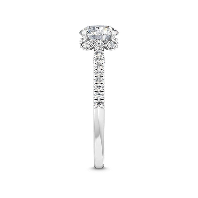 14K 1.18ct Lab Grown Diamond Round Cut Solitaire Engagement Ring