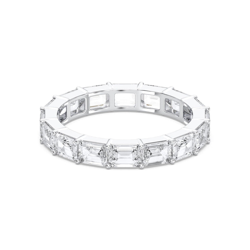 14K 3.2ct Natural Diamond Emerald Cut Eternity Band