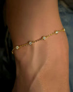 14K 0.6ct Natural Diamond Bezel Bracelet