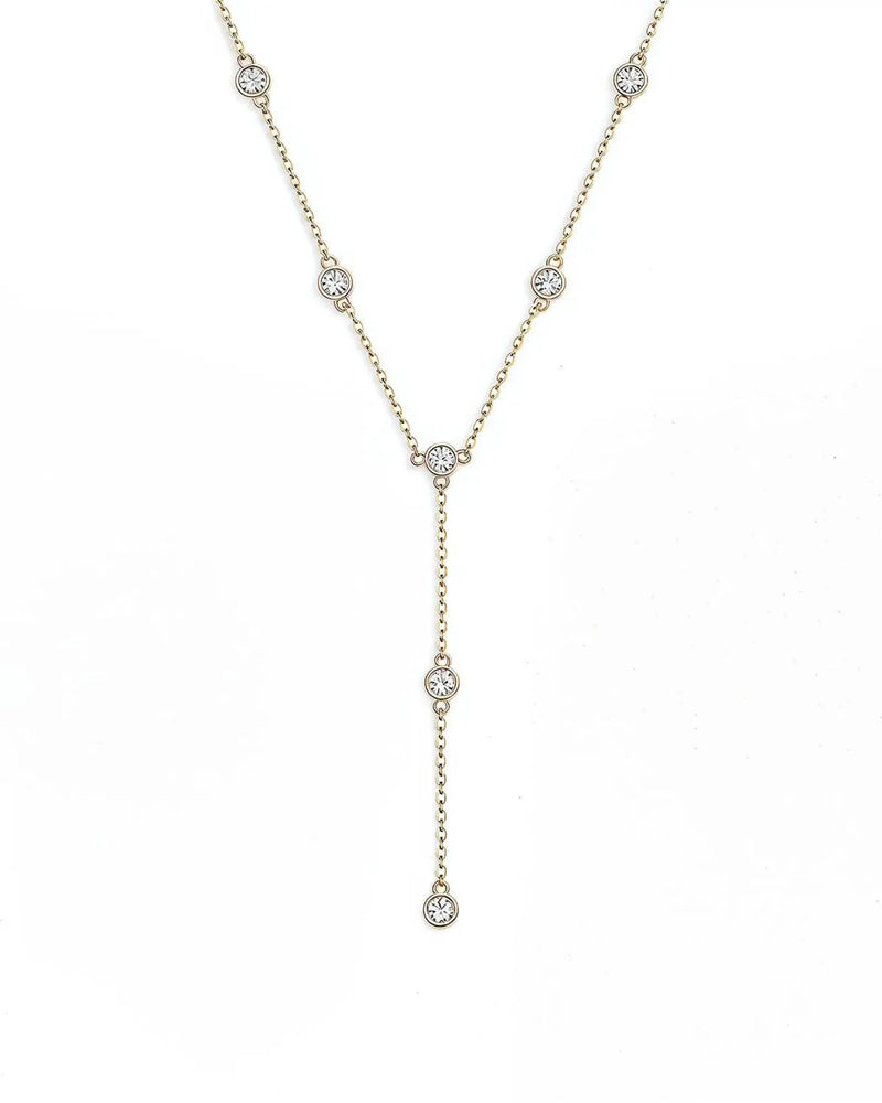 18K Solid Gold Multi Bezel Set Natural Diamond Pendant Necklace - Close Up | Riyanika Jewels