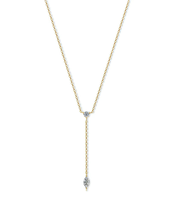 14K Lab Grown Diamond Marquise Cut Chain Necklace