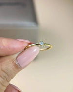 14K 0.1ct Natural Diamond Ring