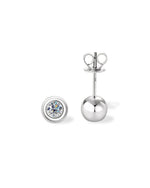 18K Solid Gold 0.4ct Natural Diamond Bead Studs