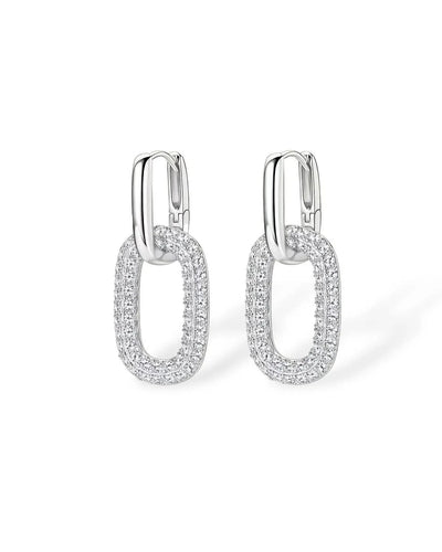 14K Lab Grown Diamond Oval Cut Drop Earrings