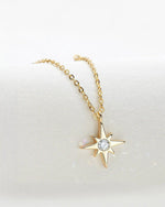 18K Solid Gold 0.2CT Lab Grown Diamond Pendant Chain Necklace | Dainty 18K Solid Gold Chain North - Detail | Riyanika Jewels