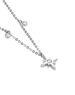 18K Solid Gold 0.2CT Lab Grown Diamond Pendant Chain Necklace | Dainty 18K Solid Gold Chain - Side View | Riyanika Jewels