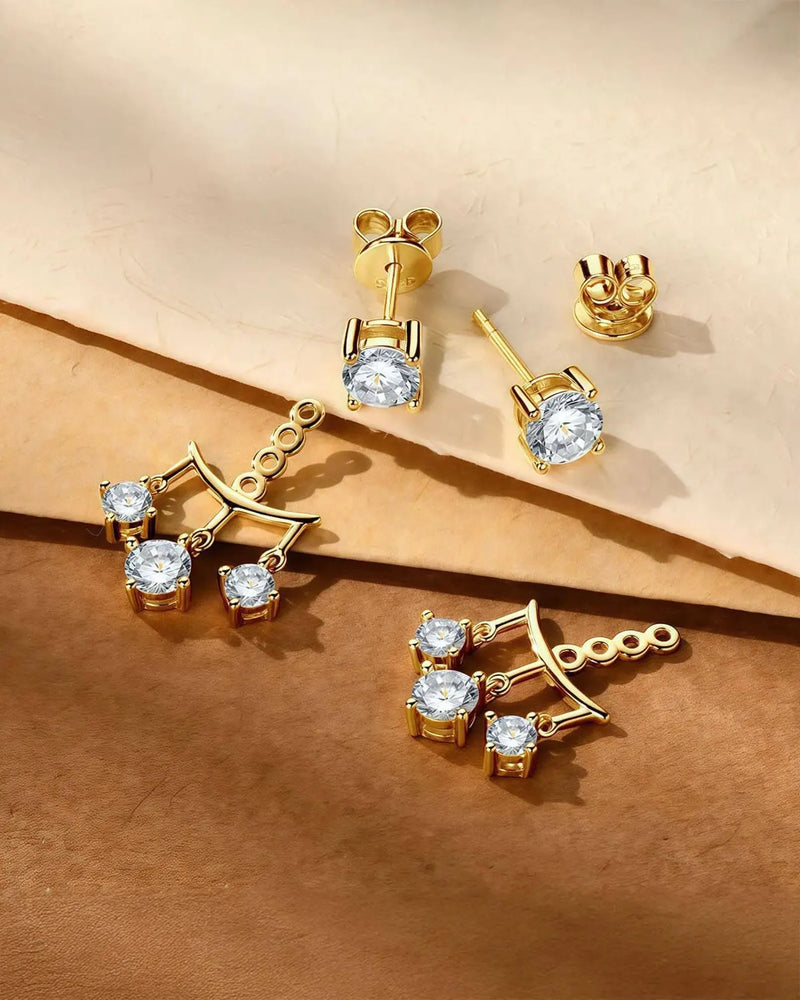 14K 2.4ct Natural Diamond Drop Earrings