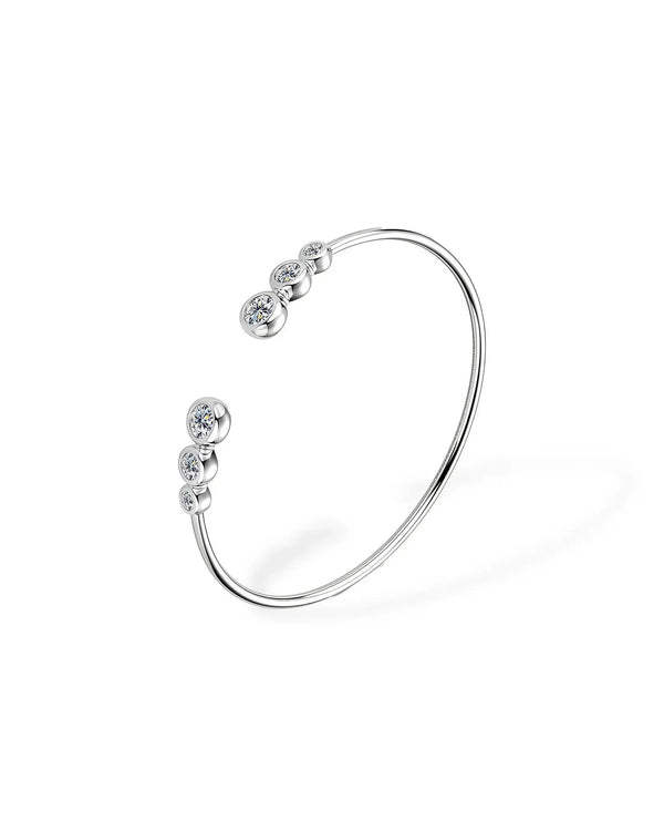 18K Solid Gold 1.8CT Natural Diamond Cuff Bracelet