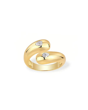 14K 0.6ct Natural Diamond Pear Cut Ring