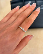 18K Solid Gold 0.7ct Lab Grown Diamond Cluster Ring | 18K Solid Gold Stacking Ring | Dainty - Detail | Riyanika Jewels