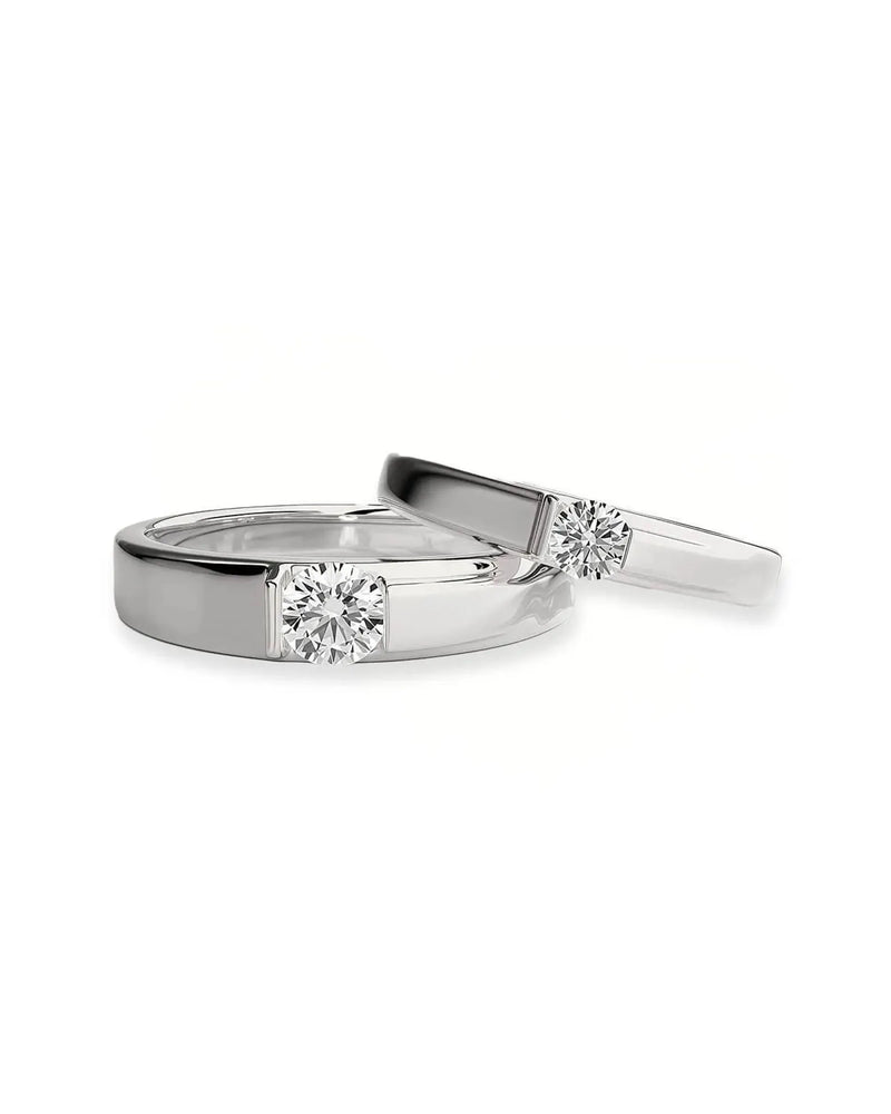 14K Lab Grown Diamond Solitaire Wedding Band