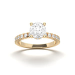 14K 1ct Lab Grown Diamond Round Cut Solitaire Engagement Ring