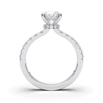 14K 1ct Lab Grown Diamond Round Cut Solitaire Engagement Ring