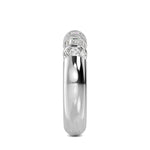 18K Solid Gold 0.86ct Channel Set Round-Baguette Lab Grown Diamond Wedding Band - Alternate Angle