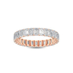 14K 3ct Lab Grown Diamond Emerald Cut Eternity Band