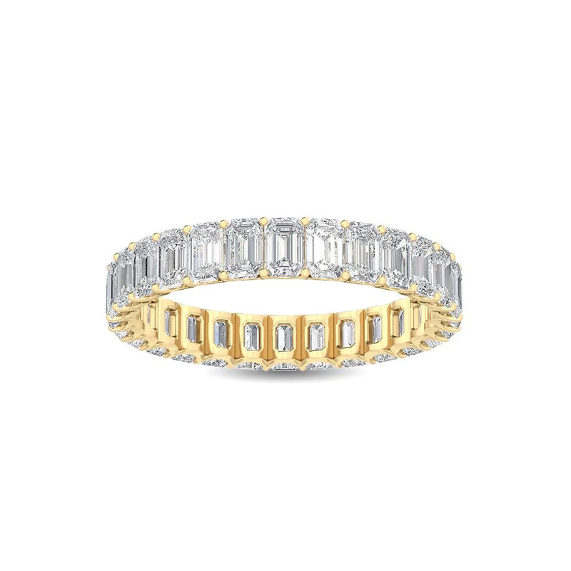 14K 3ct Natural Diamond Emerald Cut Eternity Band