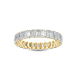 14K 3ct Lab Grown Diamond Emerald Cut Eternity Band