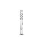 18K Solid Gold 0.32Ct Lab Grown Diamond Half Eternity Band | 18K Gold Round Cut Stackable - Close Up | Riyanika Jewels