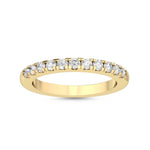 14K 0.32ct Natural Diamond Round Cut Half Eternity Band