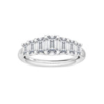14K 1.7ct Natural Diamond Emerald Cut Wedding Band