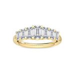 1.70Ct Emerald Cut Natural Diamond Wedding Band in 18K Solid Gold - Detail | Riyanika Jewels