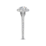 14K 1.55ct Lab Grown Diamond Round Cut Halo Engagement Ring