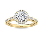14K 1.47ct Lab Grown Diamond Round Brilliant Cut Halo Engagement Ring