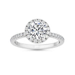 14K 1.5ct Natural Diamond Round Cut Halo Engagement Ring