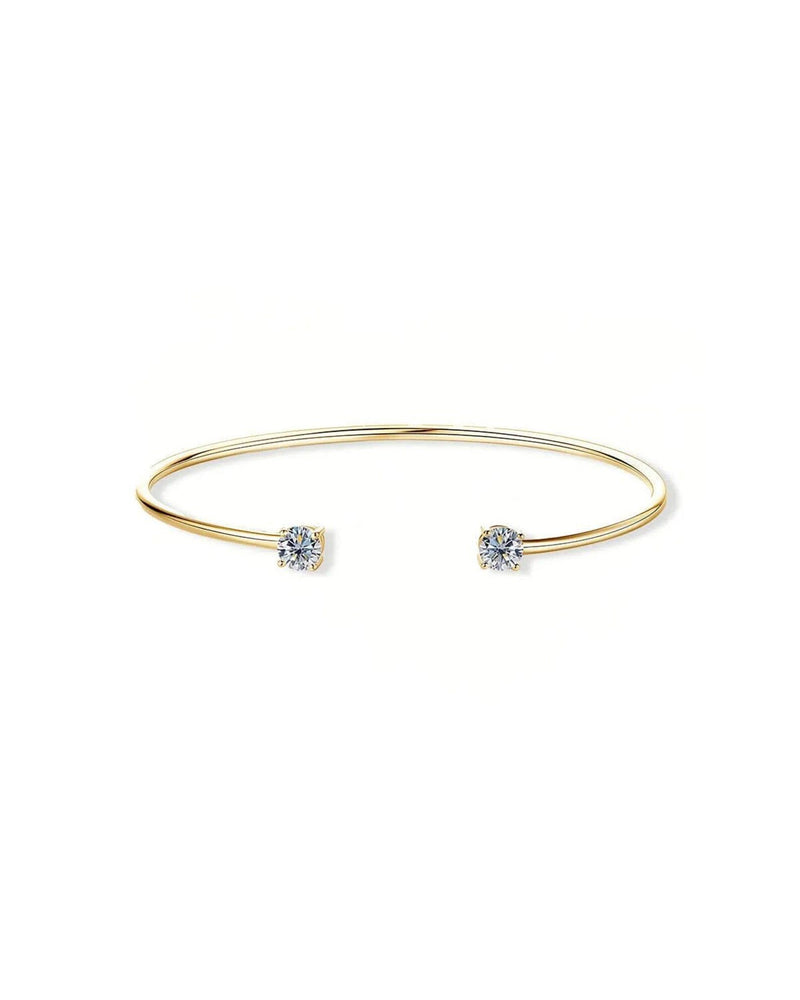 14K 1ct Natural Diamond Bangle