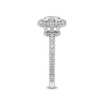 14K 1.32ct Lab Grown Diamond Round Cut Halo Engagement Ring
