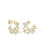 14K Lab Grown Diamond Cluster Stud Earrings