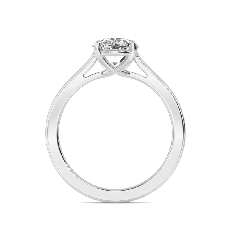 Oval 1.56 Ct Lab Grown Diamond Engagement Ring in 18K Solid Gold - Close Up | Riyanika Jewels