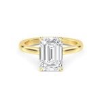 14K 1.57ct Lab Grown Diamond Emerald Cut Solitaire Engagement Ring