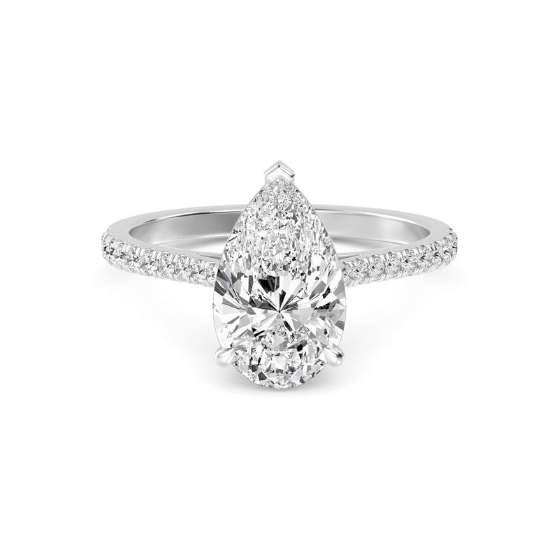 14K 1.67ct Lab Grown Diamond Round Cut Pave Engagement Ring