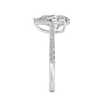 14K 1.67ct Lab Grown Diamond Round Cut Pave Engagement Ring