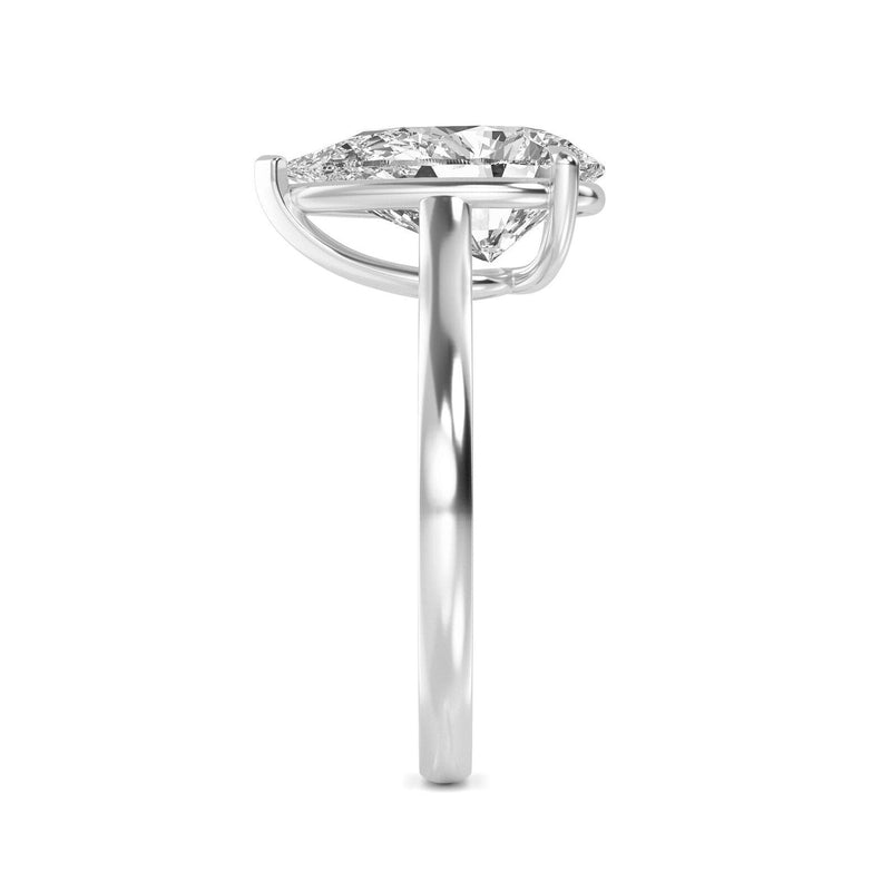 14K 1.5ct Natural Diamond Pear Cut Solitaire Engagement Ring