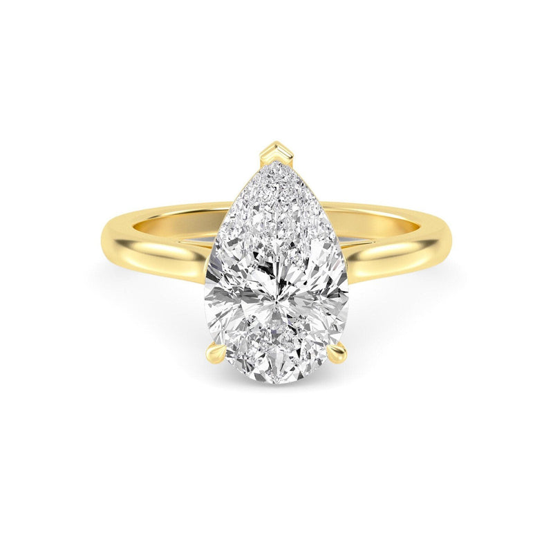 14K 1.5ct Lab Grown Diamond Pear Cut Engagement Ring