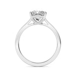 18K Solid Gold 1.6ct Radiant Cut Natural Diamond Solitaire Engagement Ring - View 6