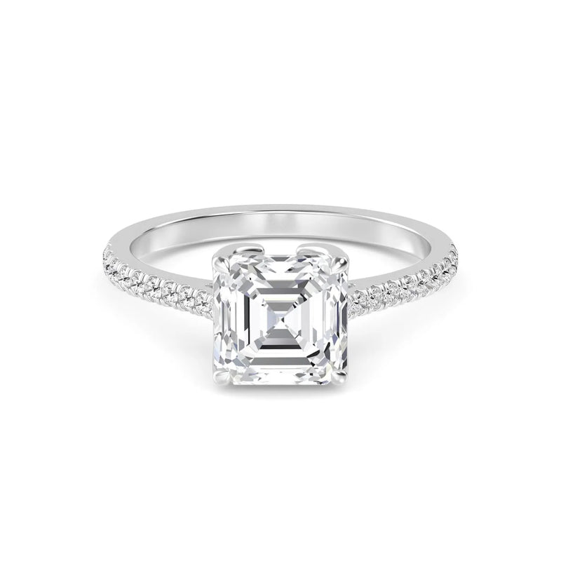 14K 1.74ct Lab Grown Diamond Asscher Cut Solitaire Engagement Ring
