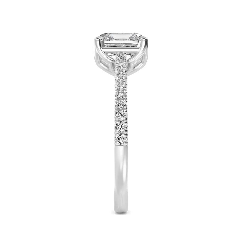 14K 1.74ct Lab Grown Diamond Asscher Cut Solitaire Engagement Ring