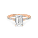 14K 1.71ct Lab Grown Diamond Emerald Cut Solitaire Engagement Ring