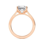 14K 1.5ct Lab Grown Diamond Asscher Cut Solitaire Engagement Ring
