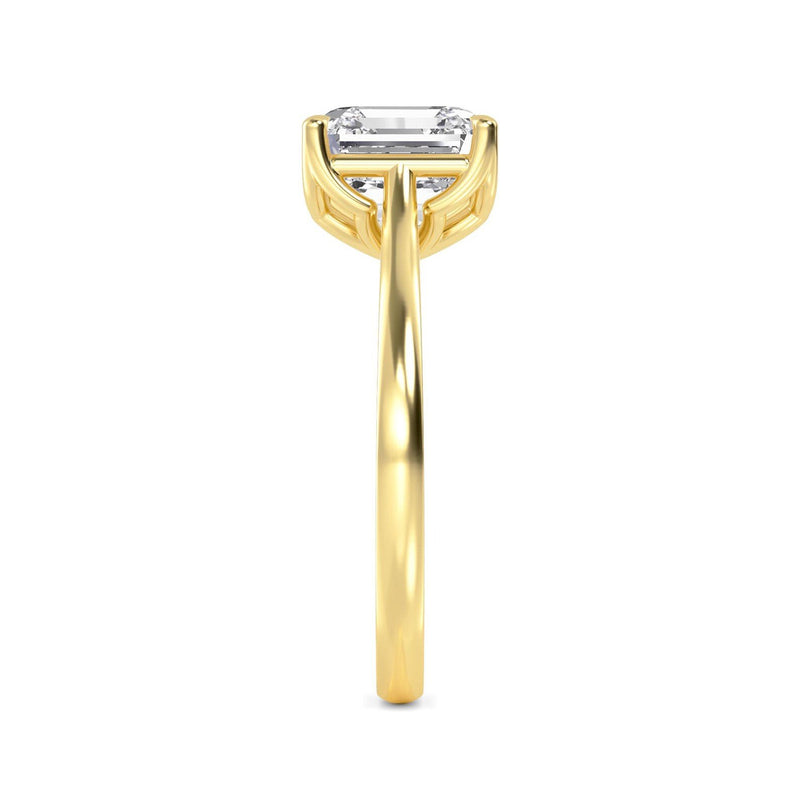 18K Solid Gold 1.53 CT Asscher Cut Diamond Solitaire Engagement Ring - Close Up | Riyanika Jewels
