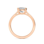 18K Solid Gold 1.52ct Round Brilliant Cut Solitaire Natural Diamond Engagement Ring - Side View | Riyanika Jewels