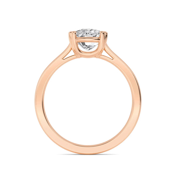 18K Solid Gold 1.52ct Round Brilliant Cut Solitaire Natural Diamond Engagement Ring - Side View | Riyanika Jewels