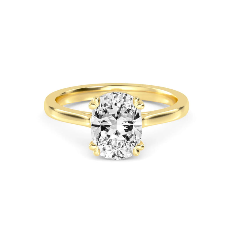 18K Solid Gold 1.52ct Round Brilliant Cut Solitaire Lab Grown Diamond Engagement Ring - Close Up