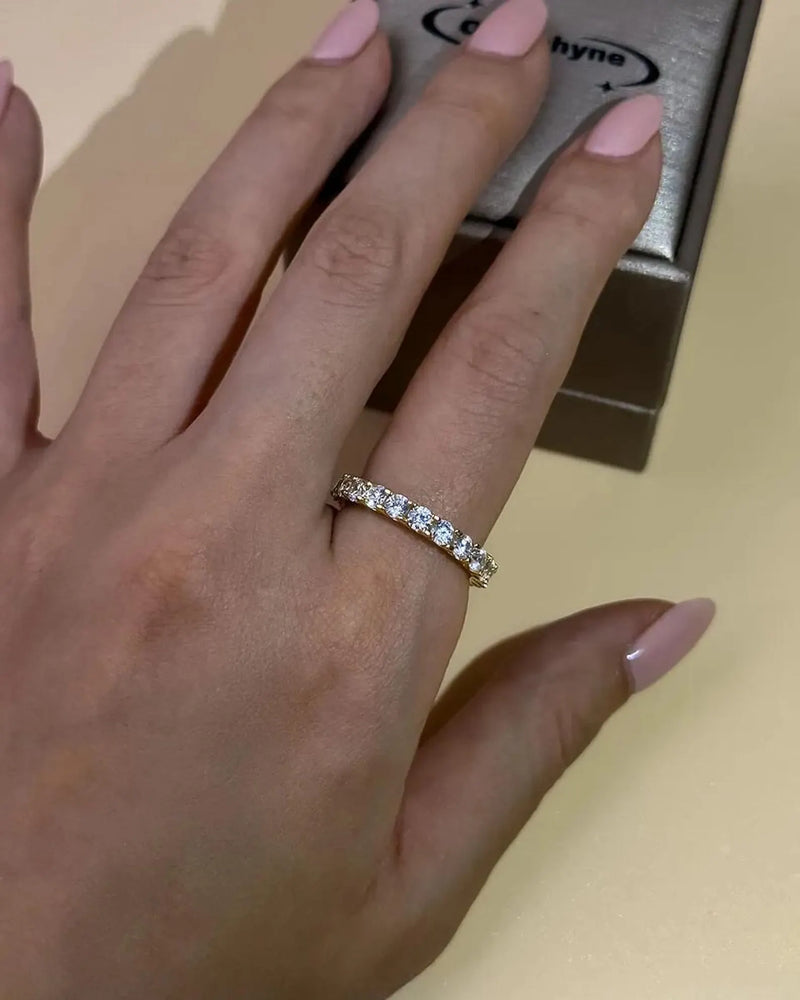 14K 1.5ct Natural Diamond Eternity Ring