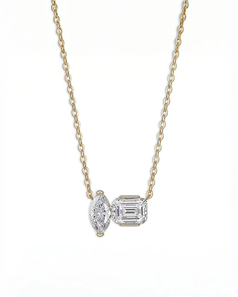 14K 2ct Lab Grown Diamond Marquise Cut Necklace